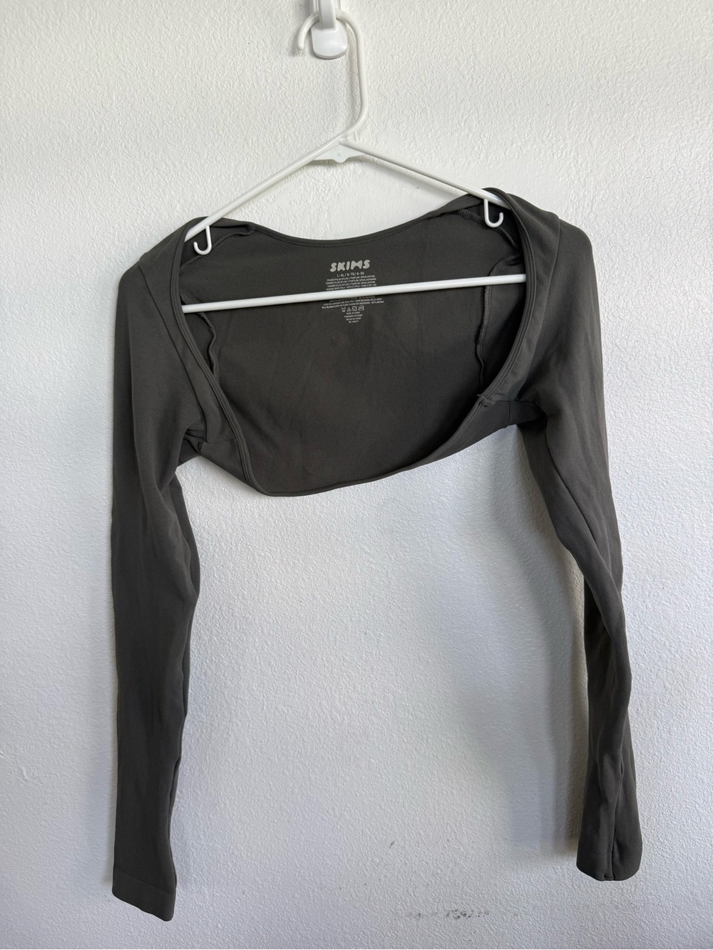 SKIMS Long Sleeve Bolero Shrug - Charcoal Gray